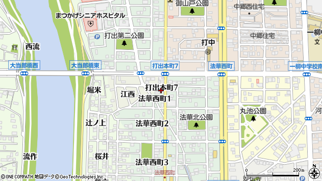〒454-0923 愛知県名古屋市中川区打出本町の地図