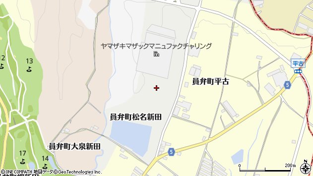 〒511-0211 三重県いなべ市員弁町松名新田の地図