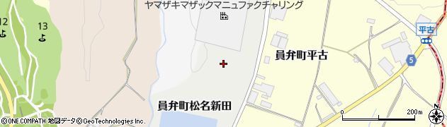三重県いなべ市員弁町松名新田周辺の地図