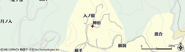 愛知県豊田市室口町（神田）周辺の地図