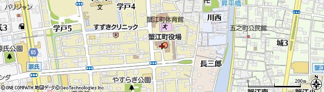 愛知県海部郡蟹江町周辺の地図