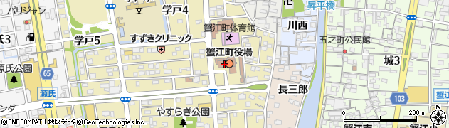 蟹江町役場周辺の地図