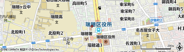 愛知県警察本部瑞穂警察署周辺の地図