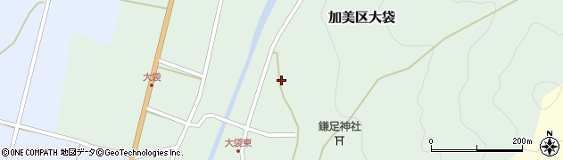 兵庫県多可町（多可郡）加美区大袋周辺の地図