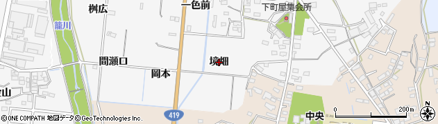 愛知県豊田市亀首町（境畑）周辺の地図