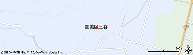 兵庫県多可郡多可町加美区三谷周辺の地図