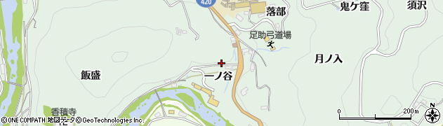 愛知県豊田市足助町一ノ谷7周辺の地図