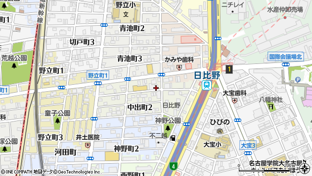〒456-0067 愛知県名古屋市熱田区中出町の地図