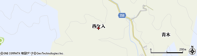 愛知県豊田市井ノ口町西ケ入周辺の地図