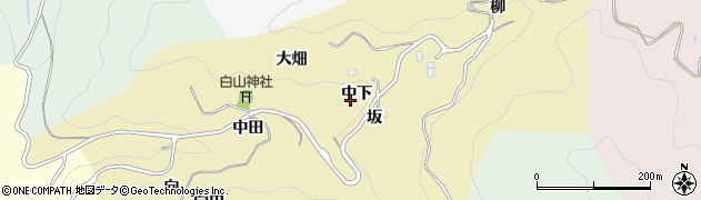 愛知県豊田市漆畑町（中下）周辺の地図