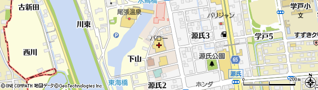 バロー蟹江店周辺の地図