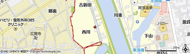 愛知県海部郡蟹江町蟹江新田西川14周辺の地図