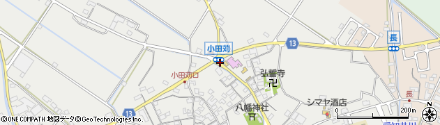 小田苅周辺の地図