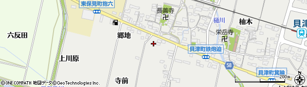 愛知県豊田市貝津町寺前106周辺の地図