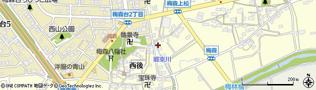 愛知県日進市梅森町上松493周辺の地図