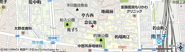 愛知県名古屋市中川区荒子町念仏池5周辺の地図