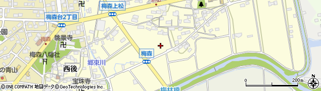 愛知県日進市梅森町（上松）周辺の地図