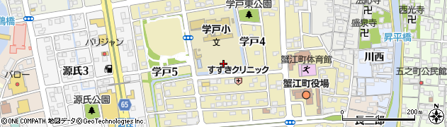 愛知県蟹江町（海部郡）学戸周辺の地図