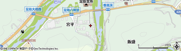 八千代香嵐渓売店周辺の地図