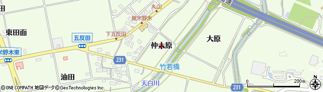 愛知県日進市米野木町（仲大原）周辺の地図