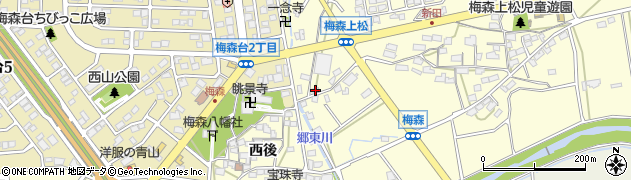 愛知県日進市梅森町上松610周辺の地図