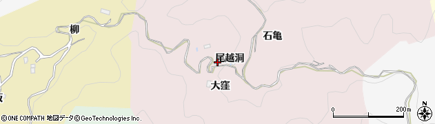 愛知県豊田市大蔵連町（尾越洞）周辺の地図