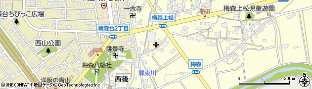 愛知県日進市梅森町上松611周辺の地図