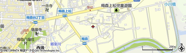愛知県日進市梅森町上松乙周辺の地図
