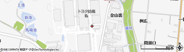 愛知県豊田市亀首町金山周辺の地図