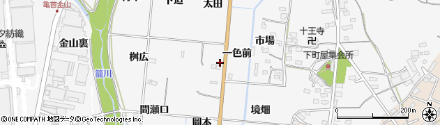 愛知県豊田市亀首町（一色前）周辺の地図