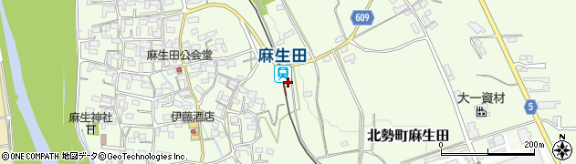 麻生田駅周辺の地図