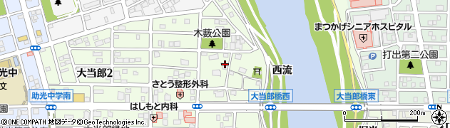 愛知県名古屋市中川区大当郎1丁目周辺の地図