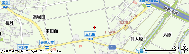 愛知県日進市米野木町（下五反田）周辺の地図