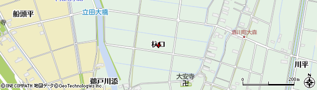 愛知県愛西市森川町杁口周辺の地図