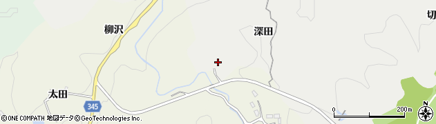 愛知県豊田市中金町深田周辺の地図