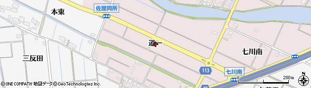 愛知県愛西市大井町（道一）周辺の地図