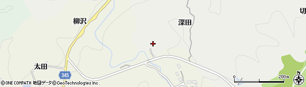 愛知県豊田市中金町（深田）周辺の地図