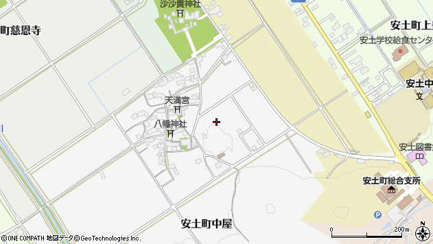 〒521-1344 滋賀県近江八幡市安土町中屋の地図