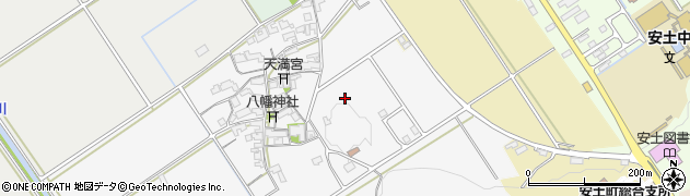 滋賀県近江八幡市安土町中屋周辺の地図