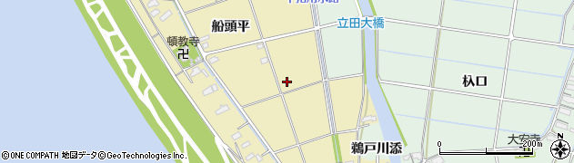 愛知県愛西市立田町船頭平周辺の地図