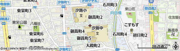 愛知県名古屋市瑞穂区御莨町周辺の地図