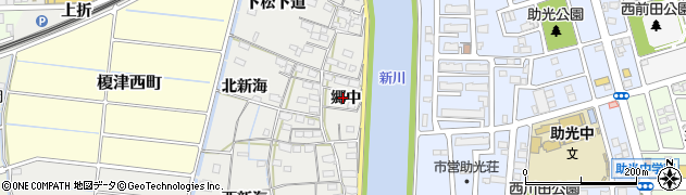 愛知県名古屋市中川区富田町大字榎津（郷中）周辺の地図