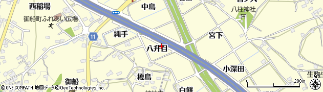 愛知県豊田市御船町（八升目）周辺の地図