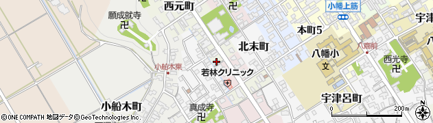 滋賀県近江八幡市西元町72周辺の地図