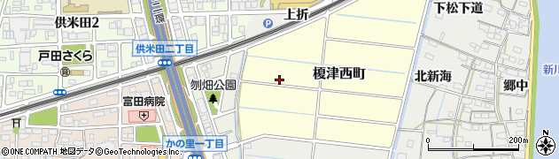 愛知県名古屋市中川区榎津西町周辺の地図