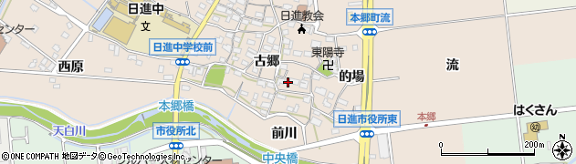 愛知県日進市本郷町古郷1293周辺の地図