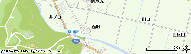愛知県豊田市保見町（石田）周辺の地図