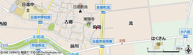 愛知県日進市本郷町（的場）周辺の地図