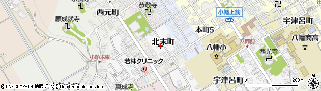 滋賀県近江八幡市北末町周辺の地図