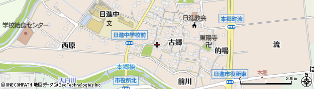 愛知県日進市本郷町周辺の地図